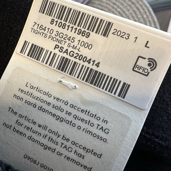 NWT GUCCI BLACK LACE TIGHTS Fionet Size L 716410 Butterfly - Picture 8 of 9